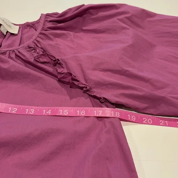 Cleobella Jess puff sleeves blouse women’s size small In Azalea color